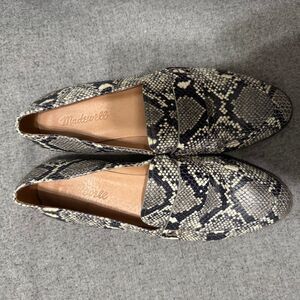 Madewell The Alex Loafer in Snake Embossed Leather women’s size 7.5